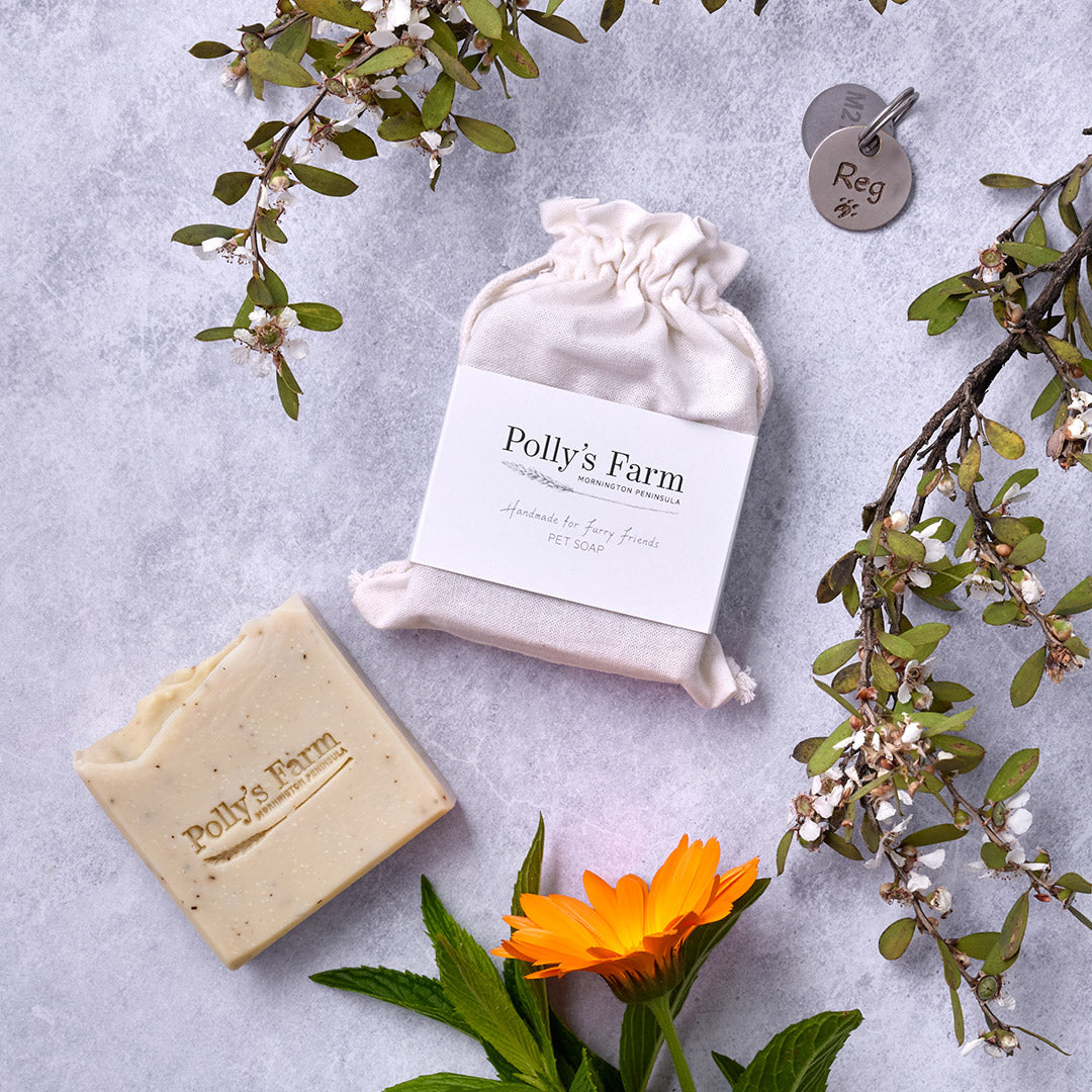 Pet Soap (110g) | Tea Tree, Nettle & Calendula | Olive Oil & Organic Shea Butter