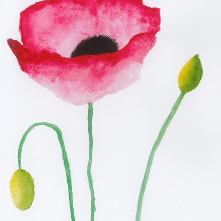 Poppy - Original Art Greeting Card