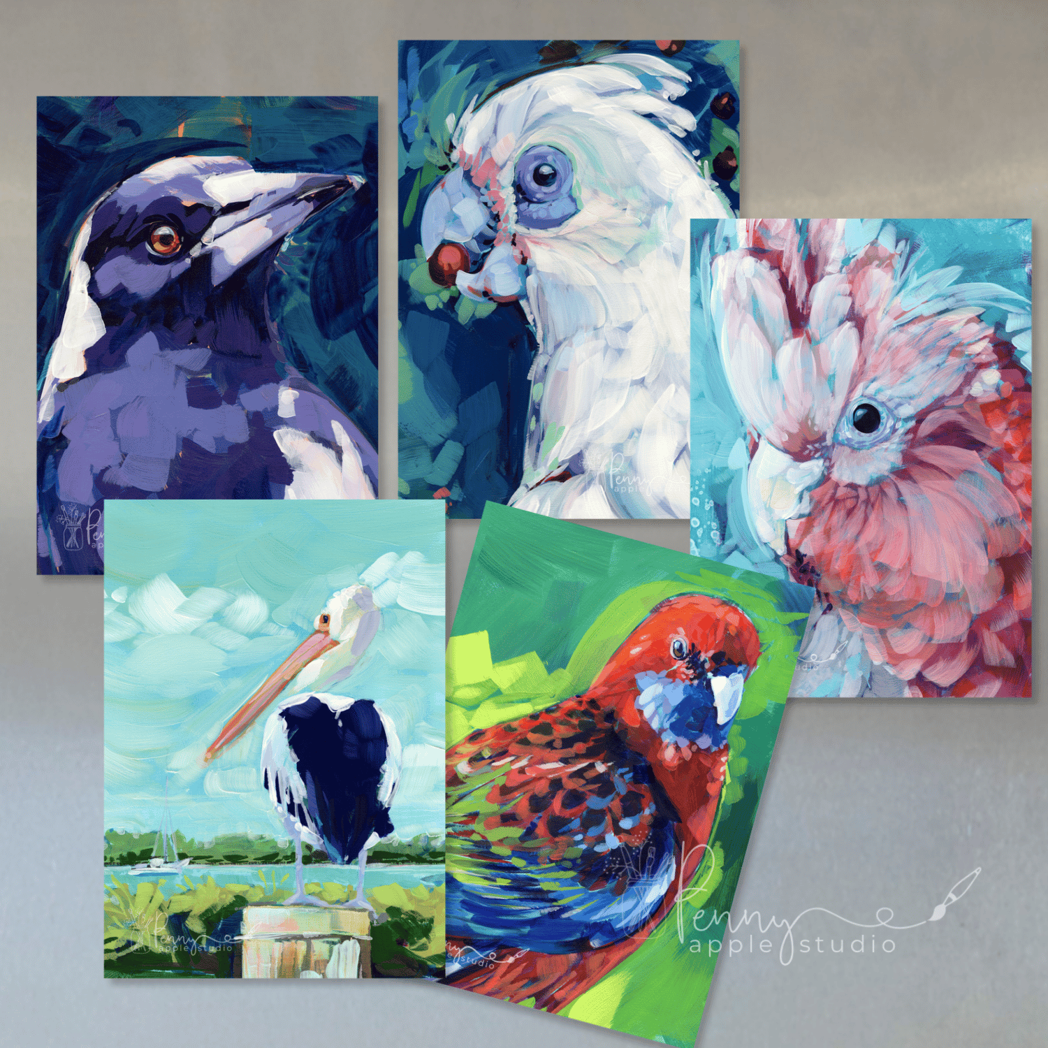 (5) Fridge Magnet Set – Expressive Mini Art Collection