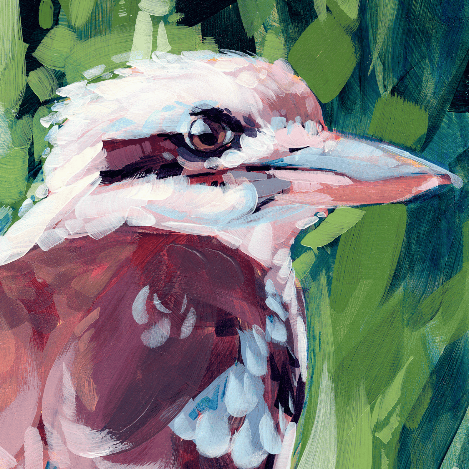 Unframed Archival Wall Art Print – Laughing Kookaburra