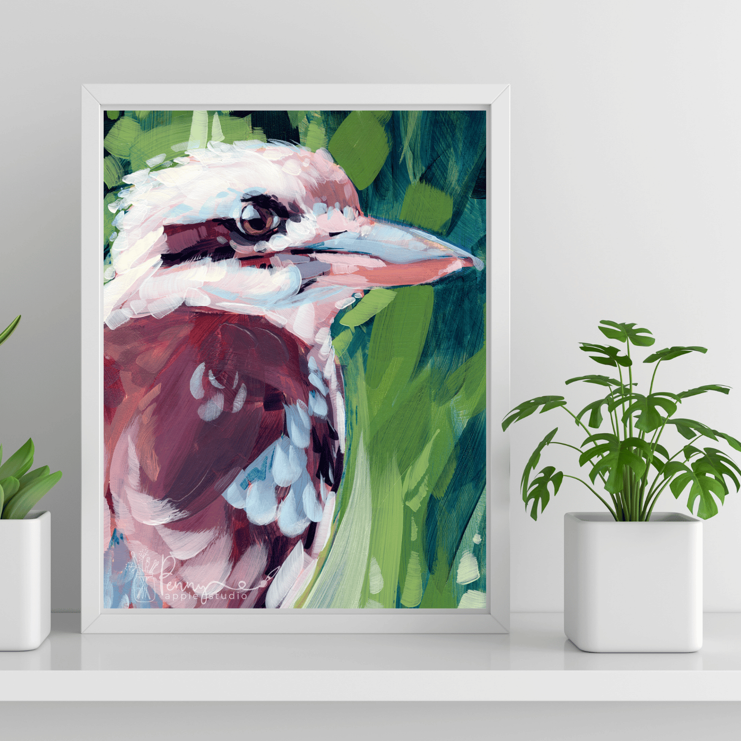 Unframed Archival Wall Art Print – Laughing Kookaburra