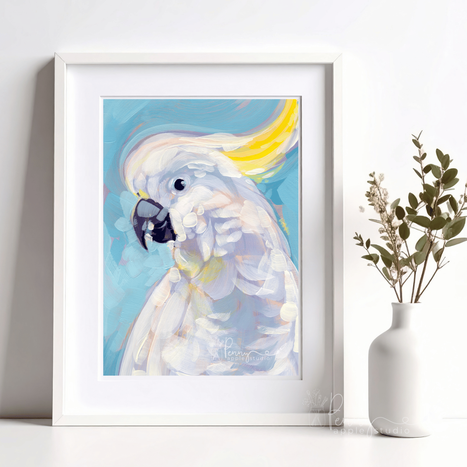 Unframed Archival Wall Art Print – Sulphur Crested Cockatoo