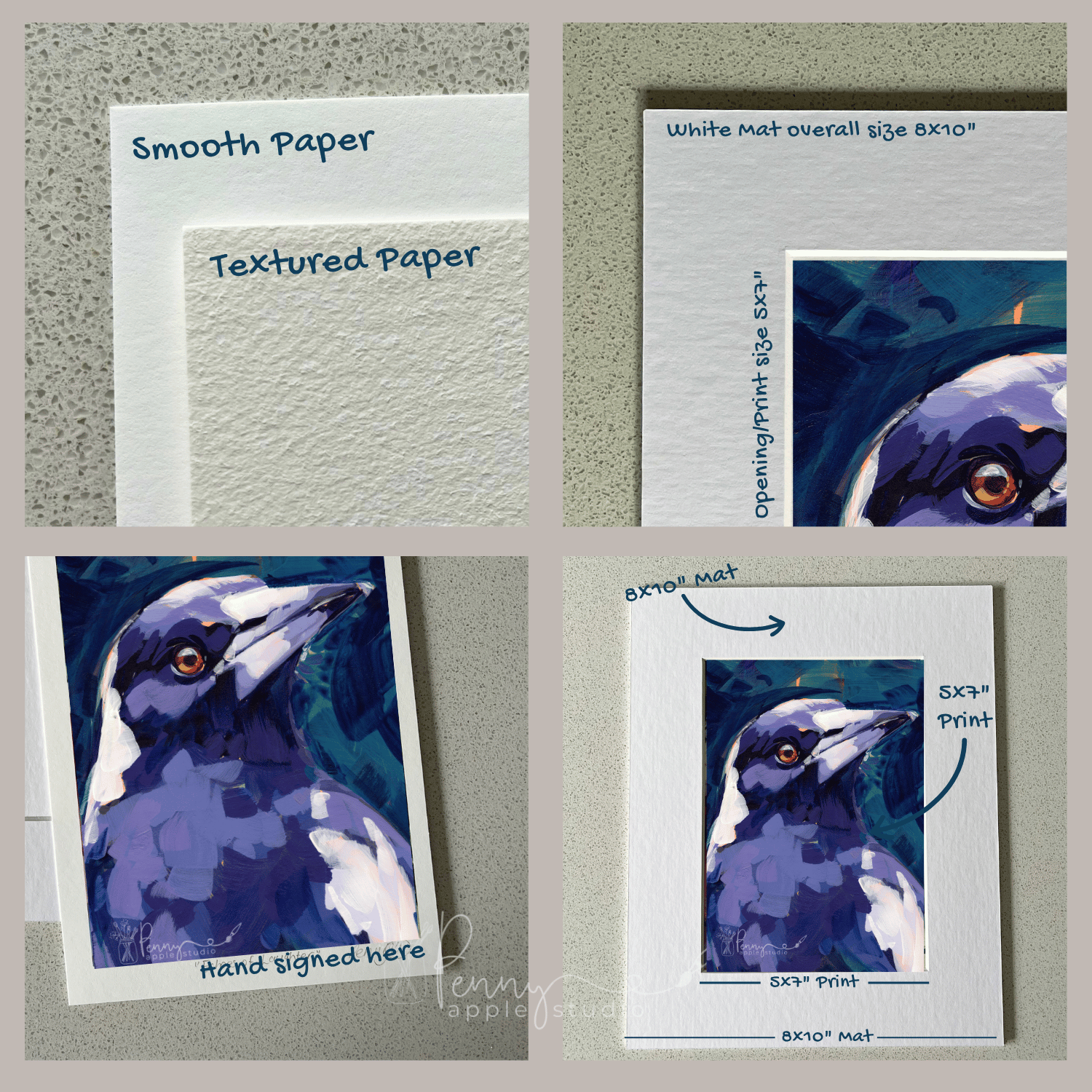 Unframed Archival Wall Art Print – Australian Magpie