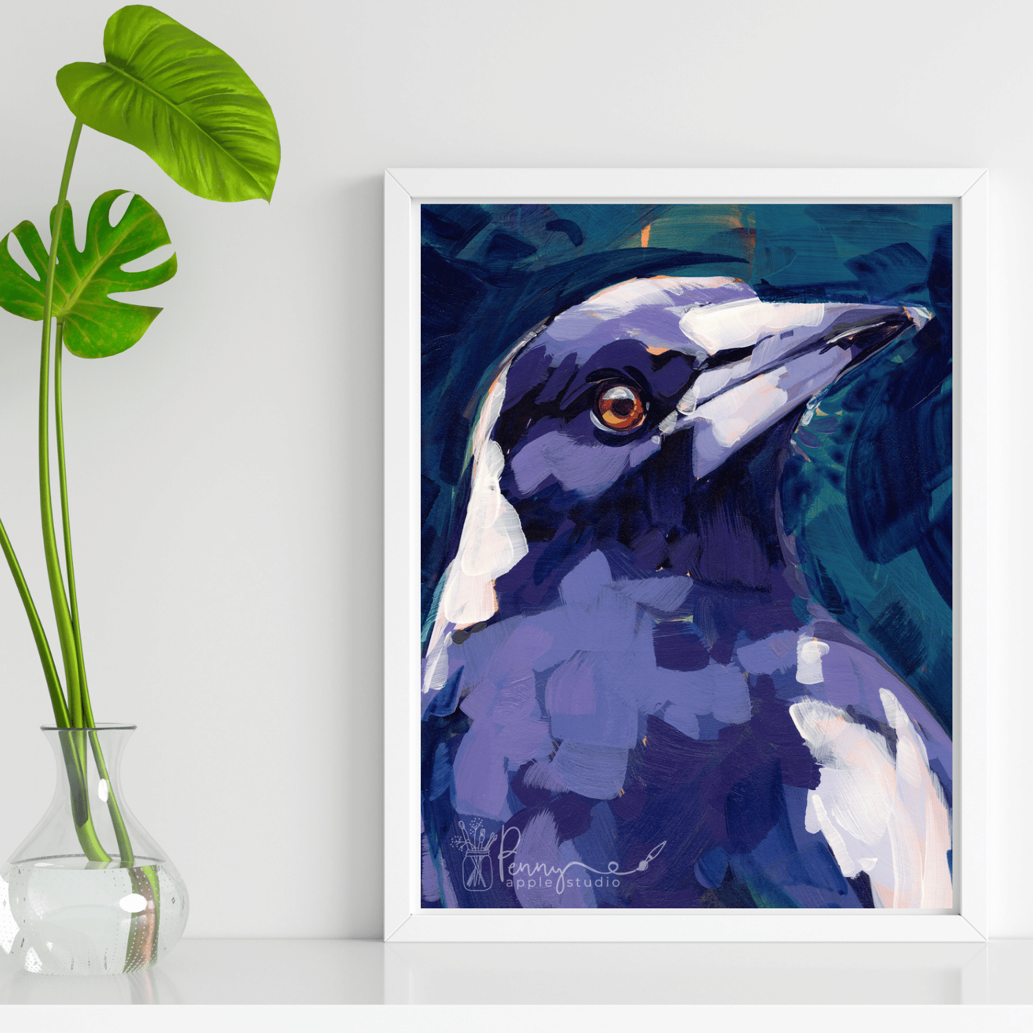 Unframed Archival Wall Art Print – Australian Magpie