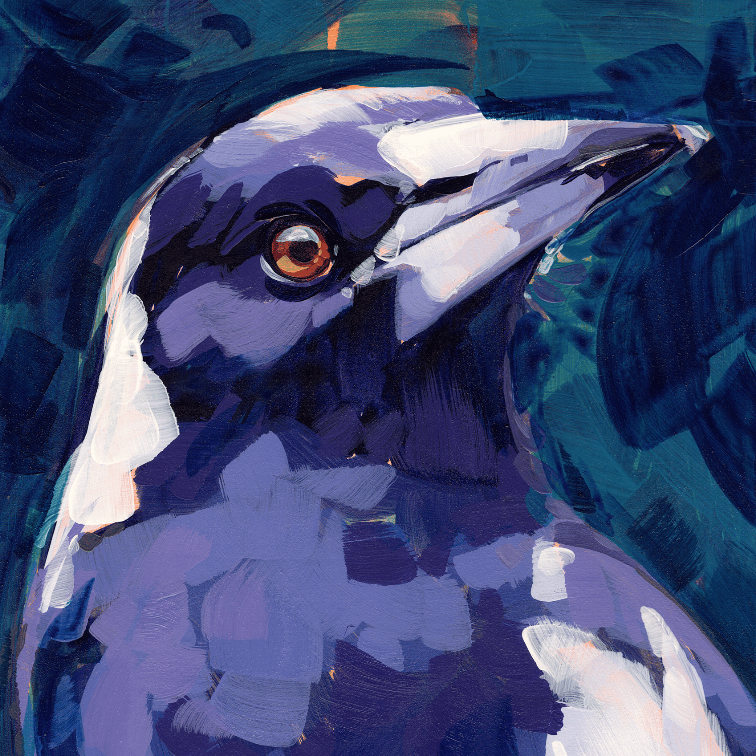 Unframed Archival Wall Art Print – Australian Magpie