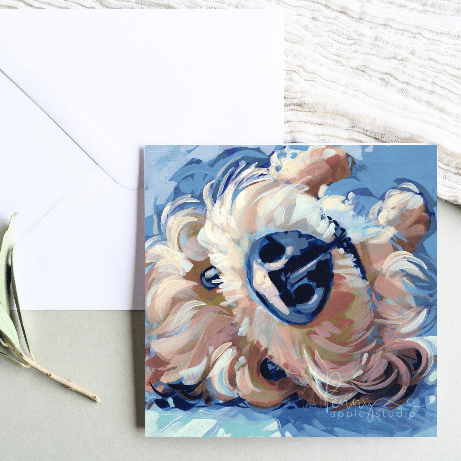 (3) Canine Companion Greeting Card Set –  Bold Puppy Dog Art