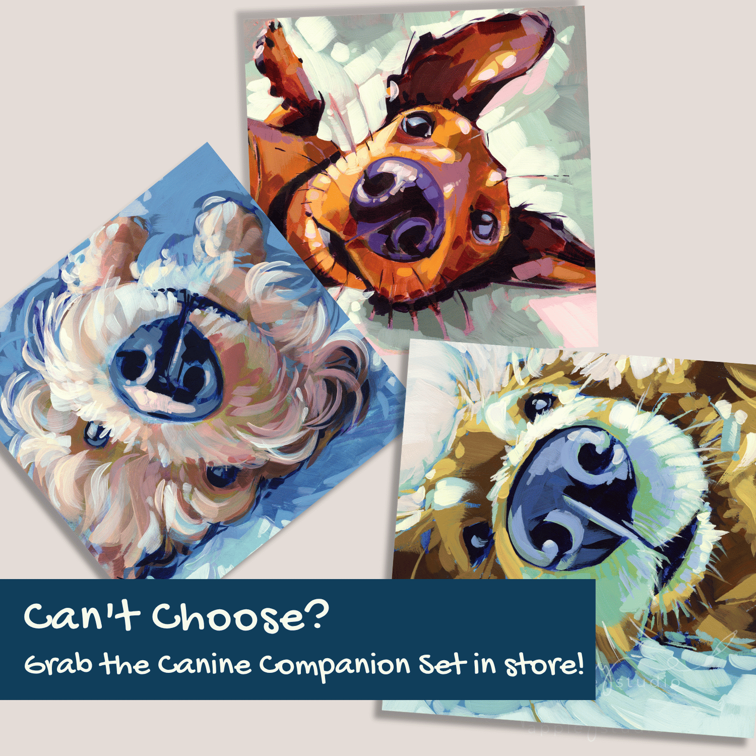 Playful Puppy Dog Greeting Card – Fergus