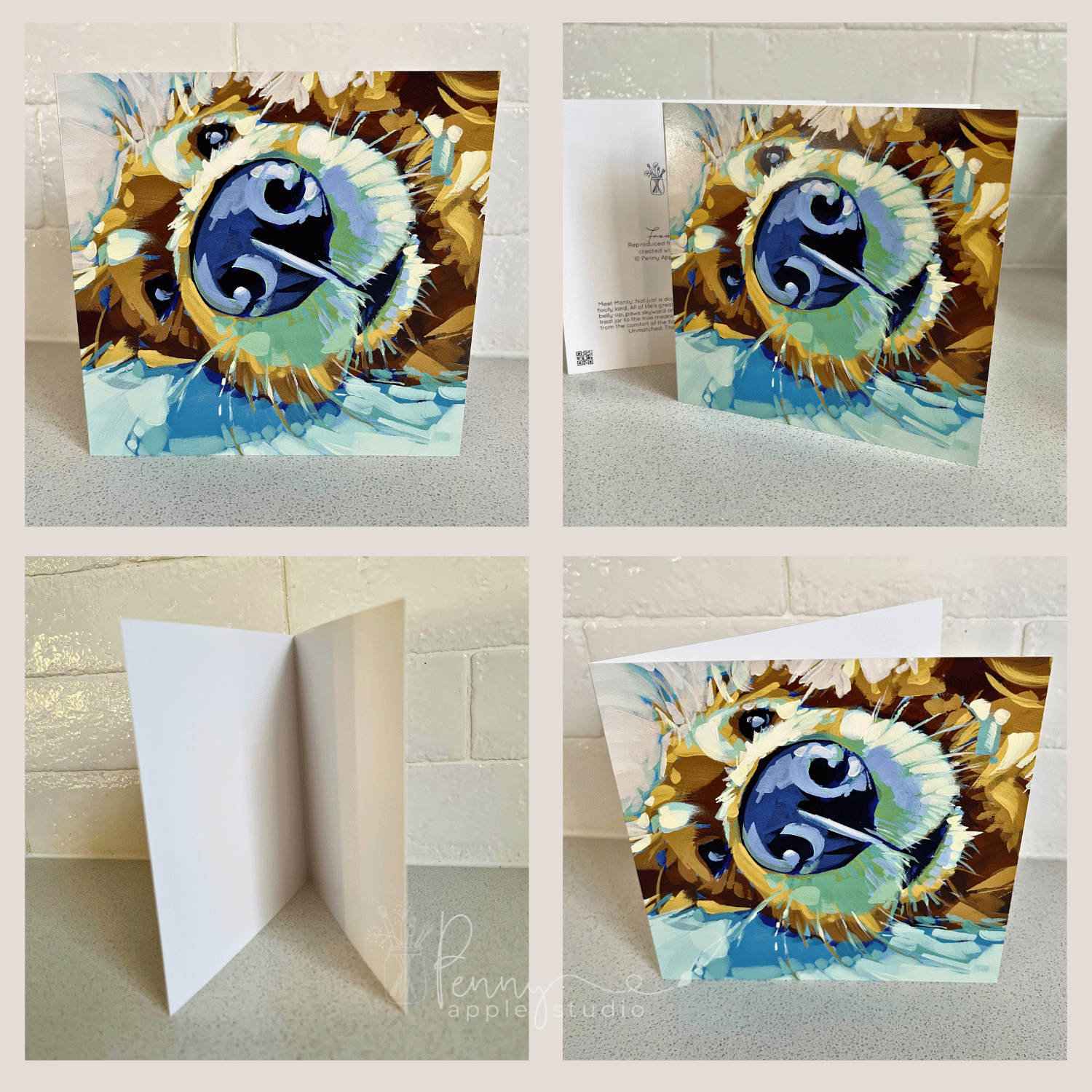 Playful Puppy Dog Greeting Card – Fergus