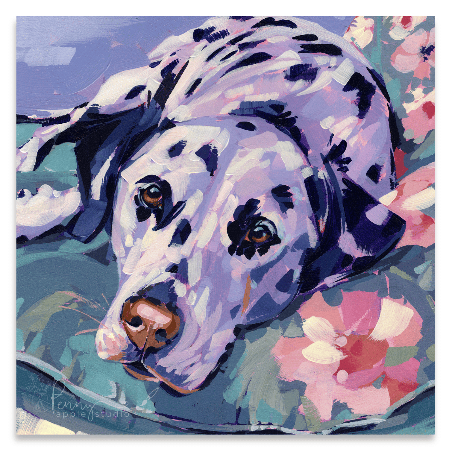 Unframed Square Puppy Dog Wall Art Print – Marlow