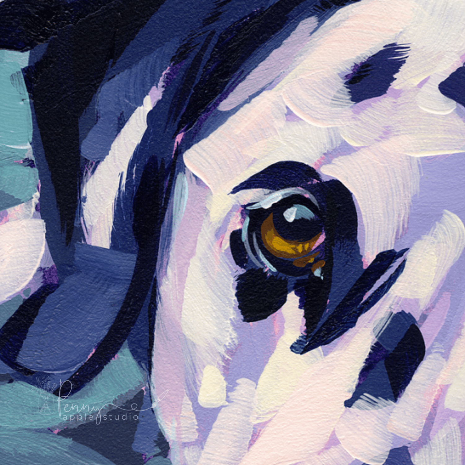 Unframed Square Puppy Dog Wall Art Print – Marlow