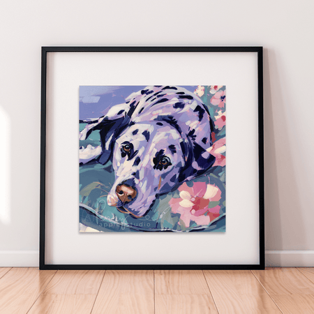 Unframed Square Puppy Dog Wall Art Print – Marlow