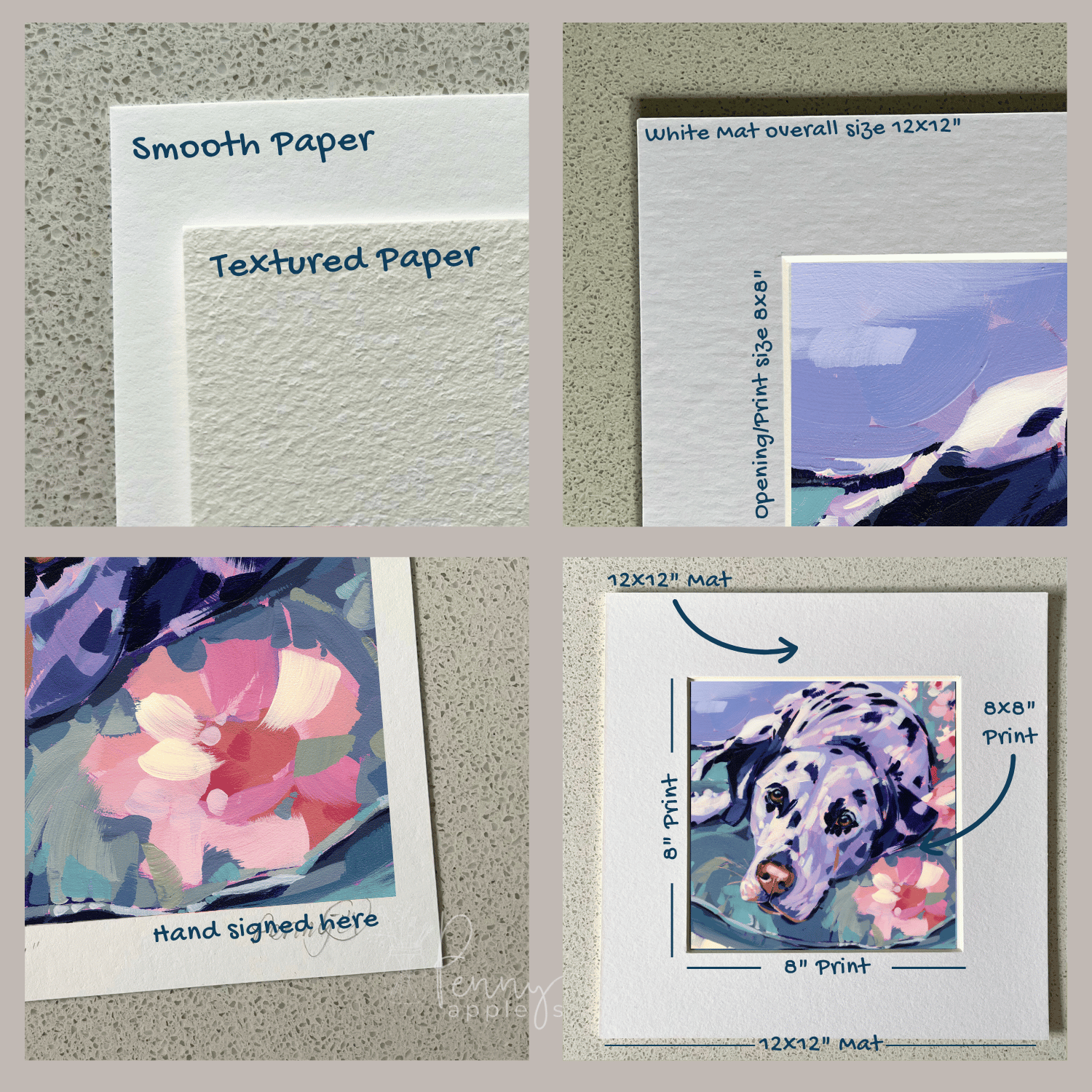 Unframed Square Puppy Dog Wall Art Print – Marlow