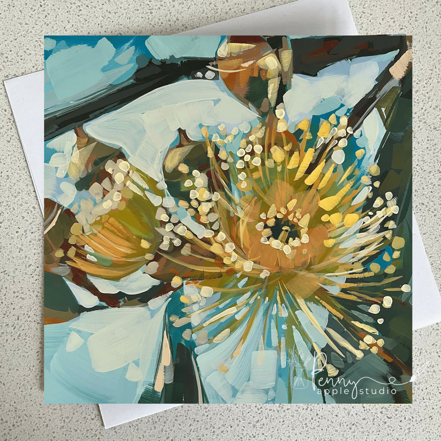 (1) Australian Gumflower Greeting Card – You Choose