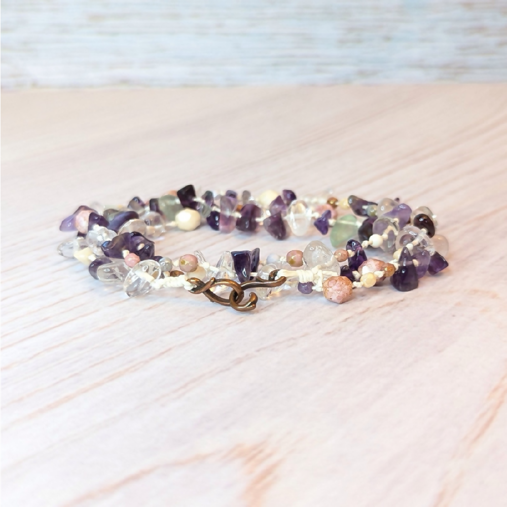 Gemstone bracelet | hemp bracelet | beaded bracelet