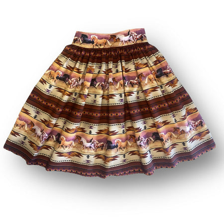 SIZE 10 Aztec Horses High Waisted Skirt