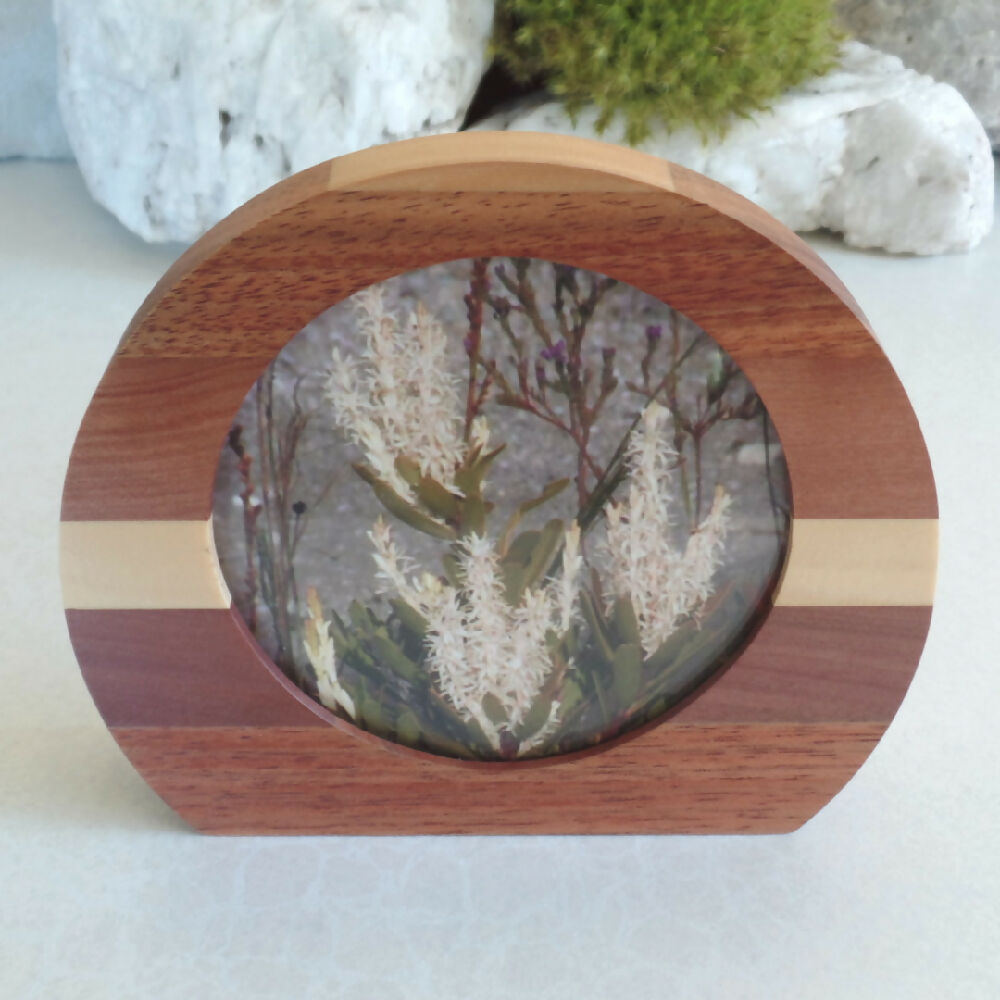 Larger Rounded Photo Frame- Blackwood, Huon Pine & Myrtle