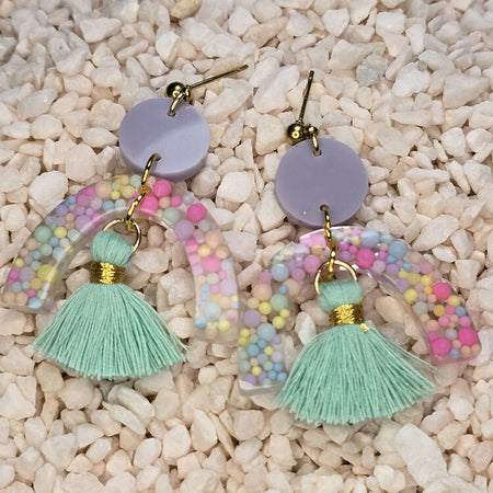 Jawbreaker - Arch with Tassle | Handmade Earrings