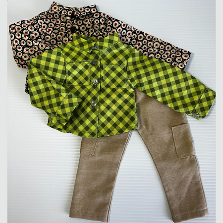 Cargo Pants with Shirt (for handmade cloth doll 53cm)