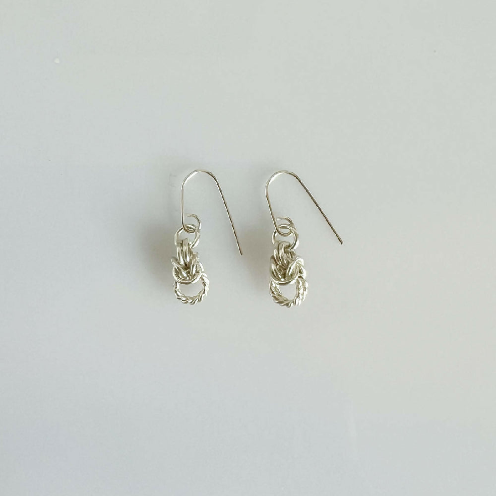 Sterling silver dangle chain earrings