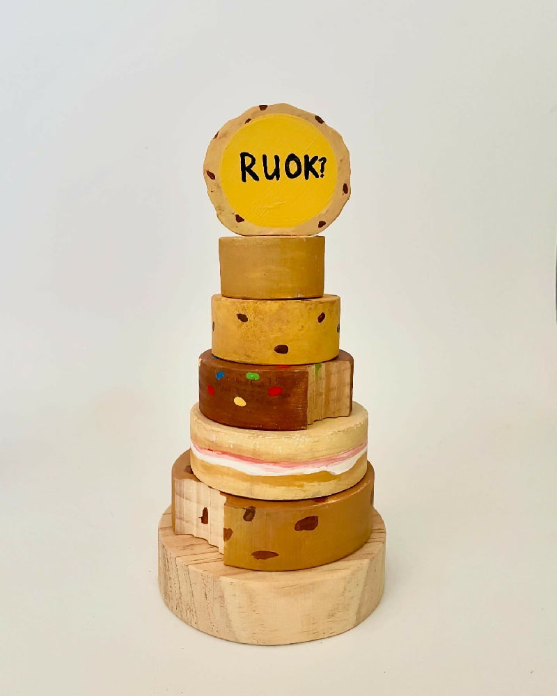 Ring stacker with cookie topper.