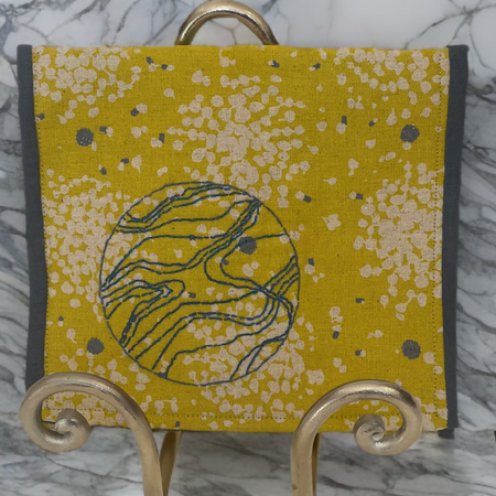 Hand Embroidered Padded Fabric Multi-purpose Bag/pouch