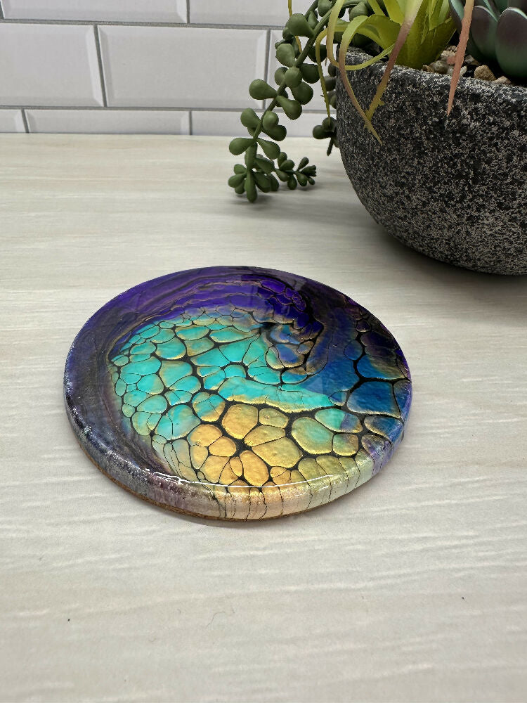 Handmade, Hand-painted Resin-coated Coasters