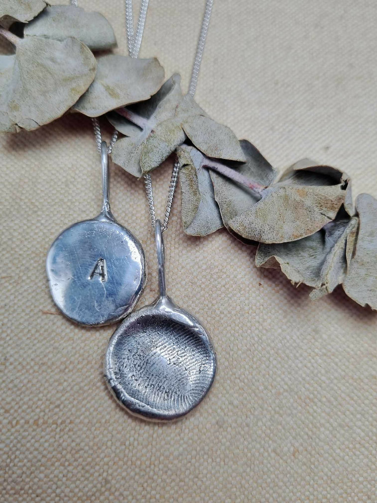 Fingerprint Pendant For Two