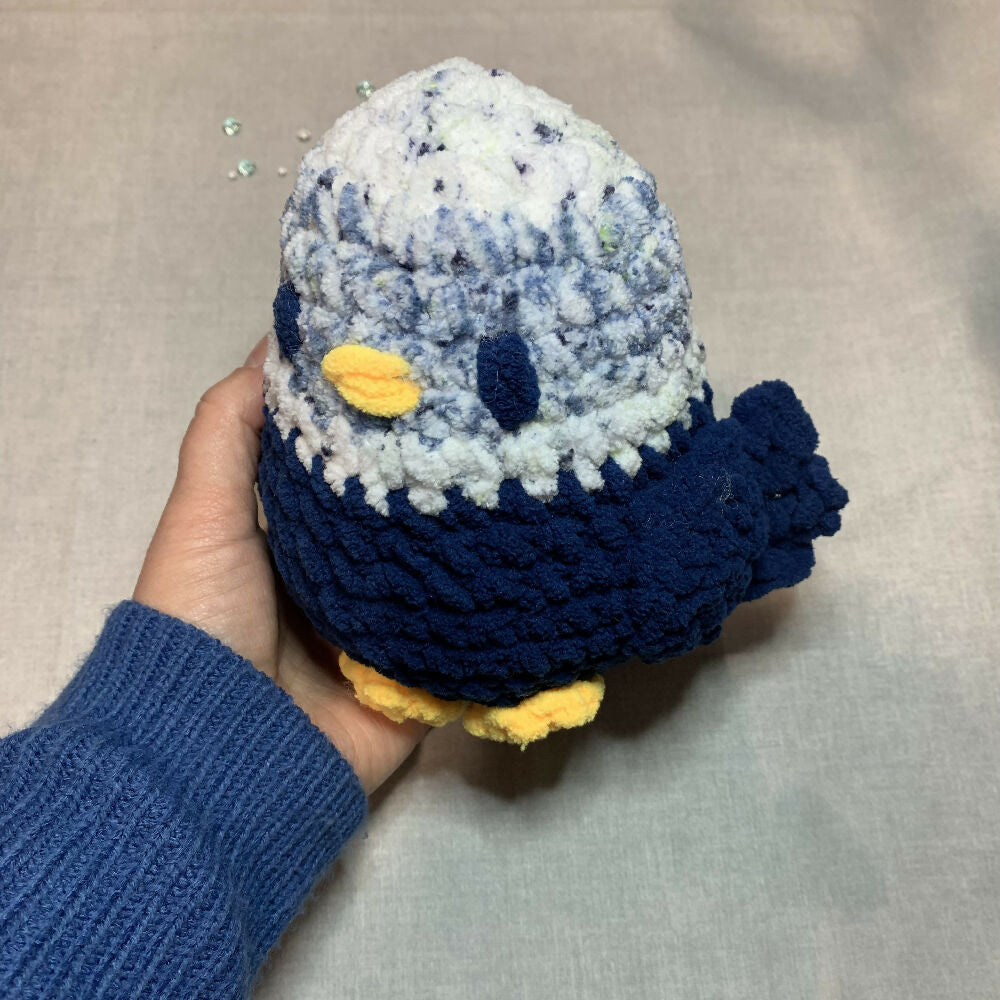Crochet plush budgie toy