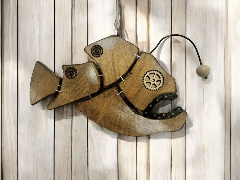 Angus - Steampunk Anglerfish Wall Art