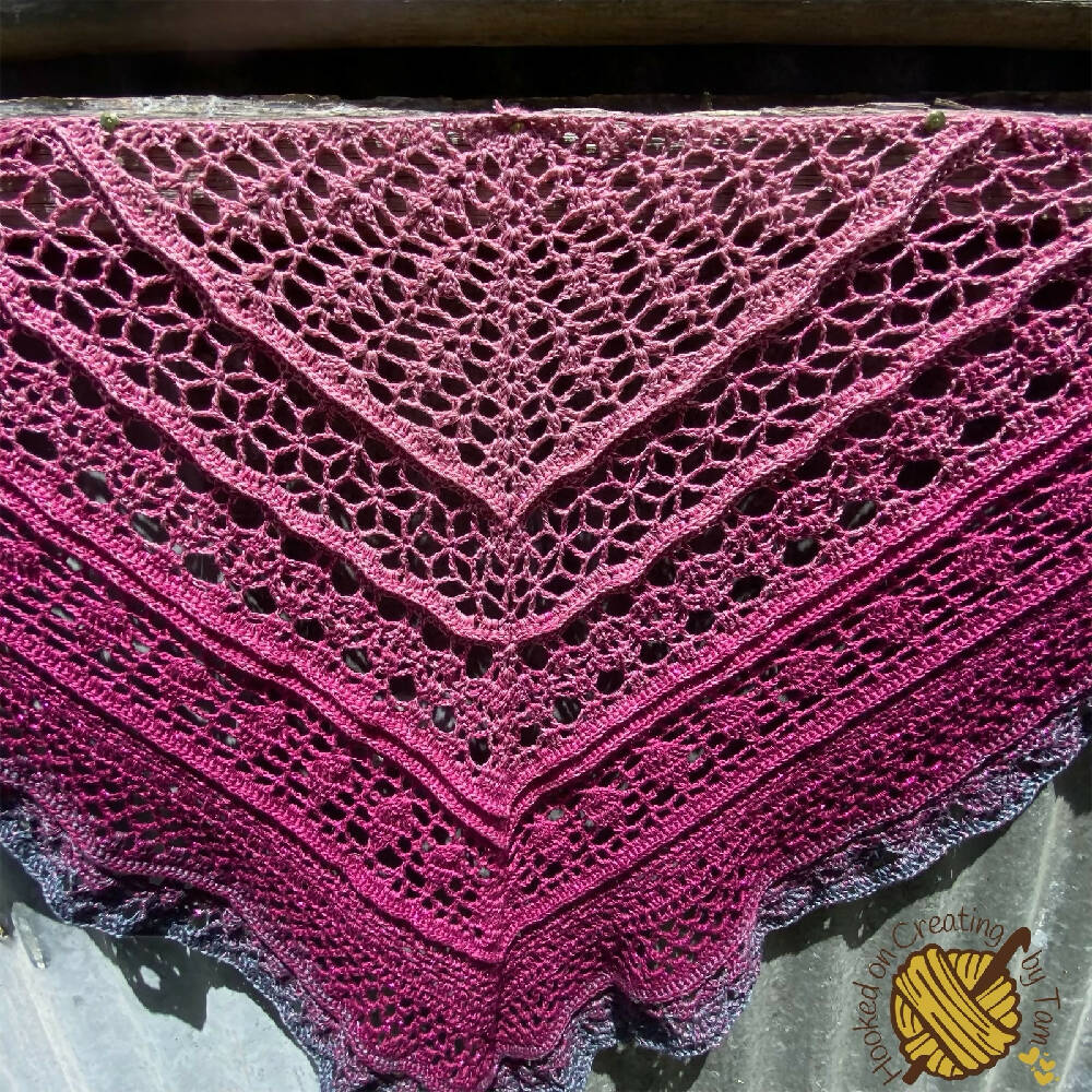 Handmade crochet shawl wrap scarf