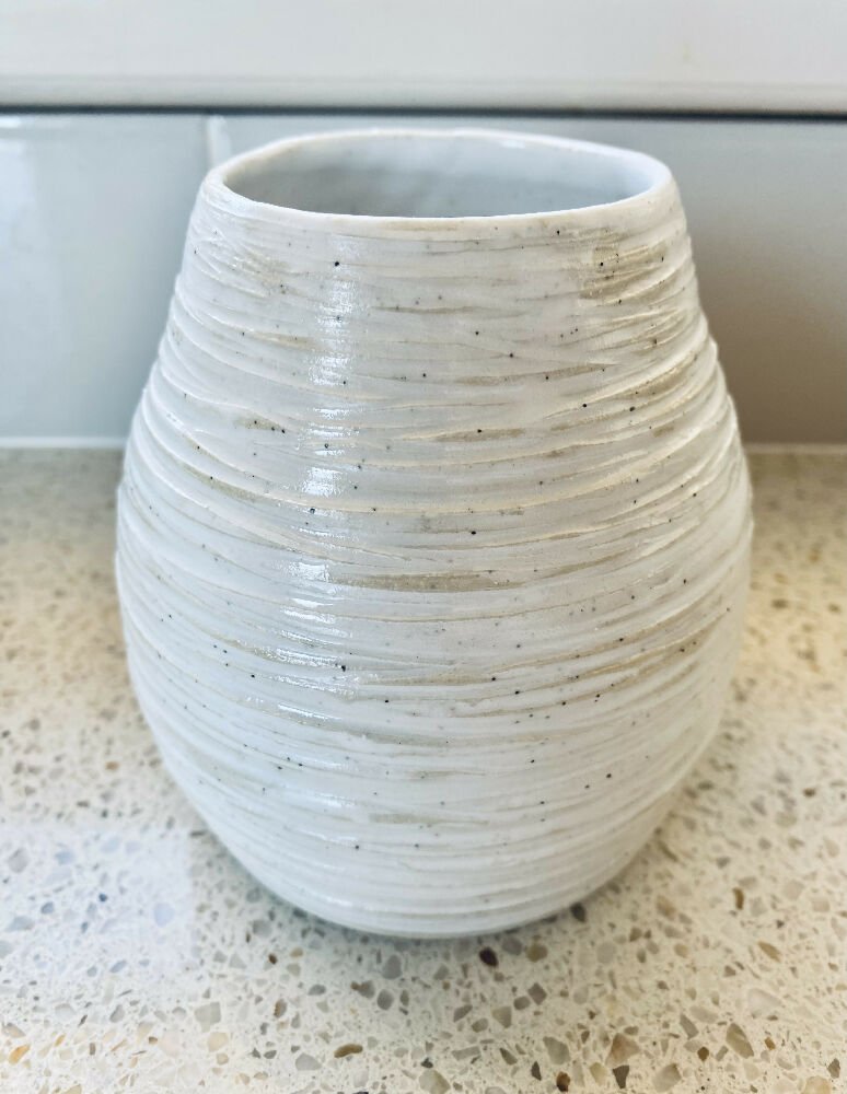 Textured Vase / Wheel Thrown Pottery