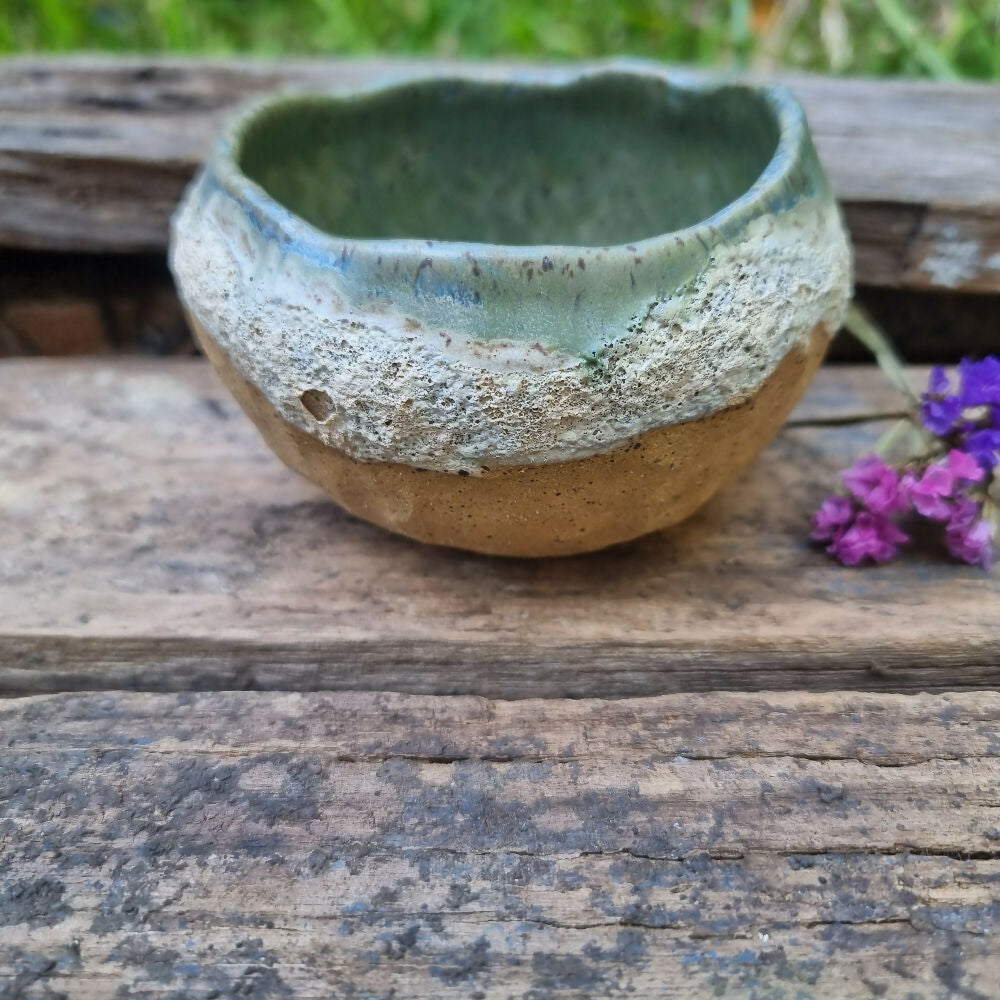 Textured clay bowl