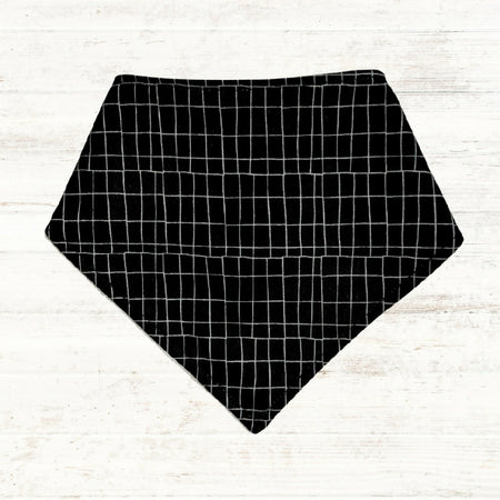 Black Grid Bandana Bib