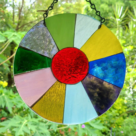 Sublime Stained Glass Mosaic Sunrise | Handmade Mosaic Garden Decoration
