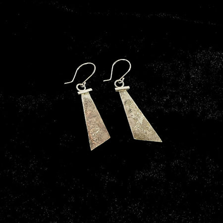 Reticulated Silver on Copper earrings - M003
