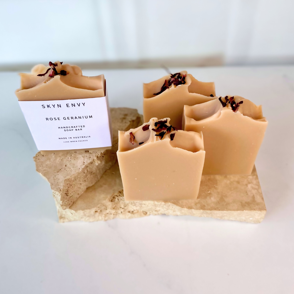 Rose Geranium & Hibiscus | Handmade Soap Bar