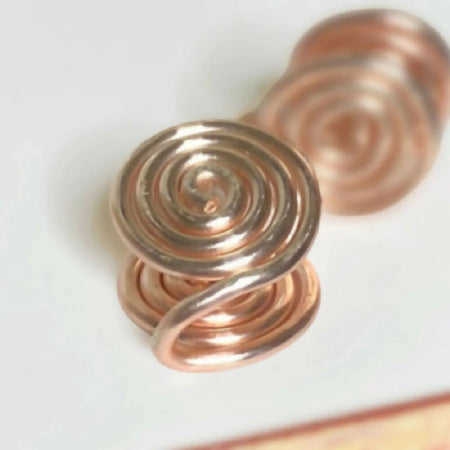 Spiral compression ear cuff | gold silver copper rose titanium | Clip on | 3 sizes
