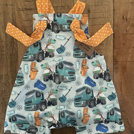 Garbage Trucks Overalls/Rompers
