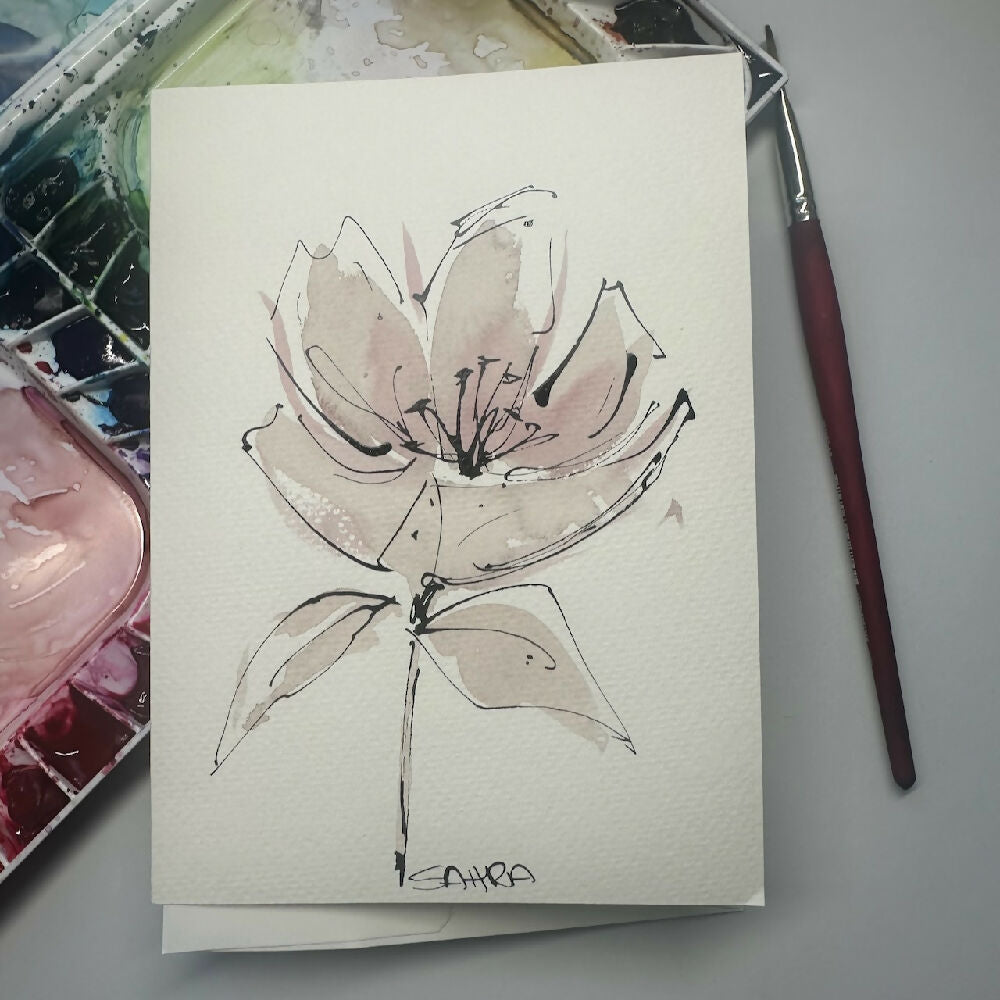 flower painted greeting cards5