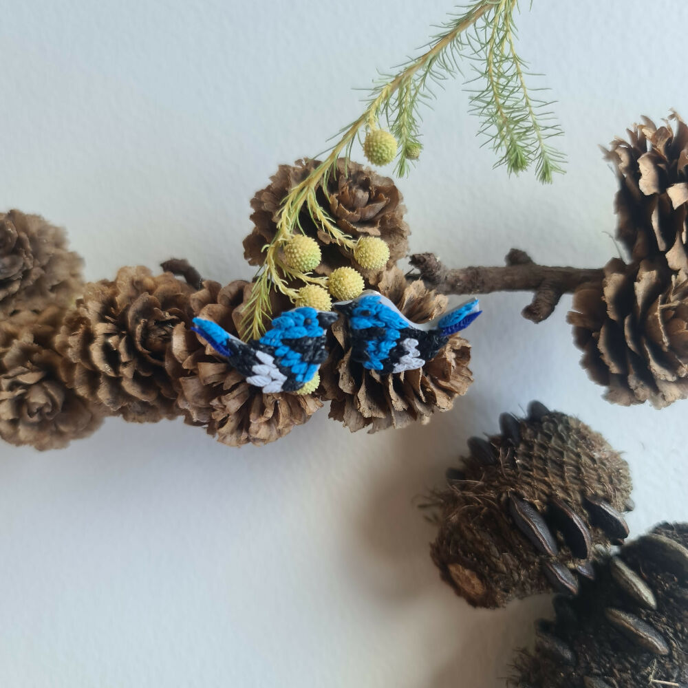 Billy Blue Wren Dangle Earrings (3 sizes available)