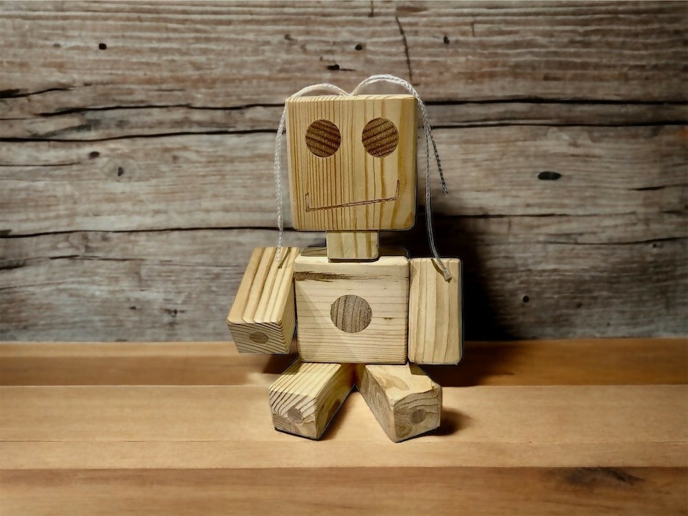 "Robby" Wooden Robot