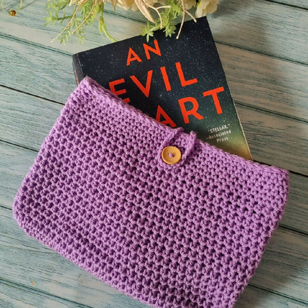 Crochet Book Sleeve | Lilac | Mauve