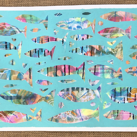 Abstract Fish Original Painting