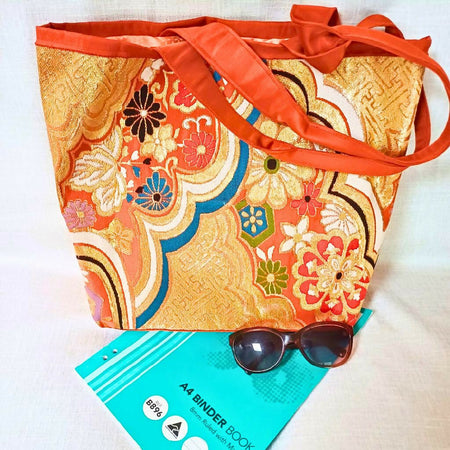 Kimono Tote Bag - Orange/Gold