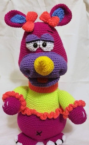 Rosie Rhinoceros - Handcrafted Crochet toy - E003