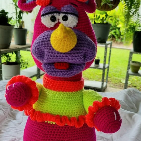 Rosie Rhinoceros - Handcrafted Crochet toy - E003