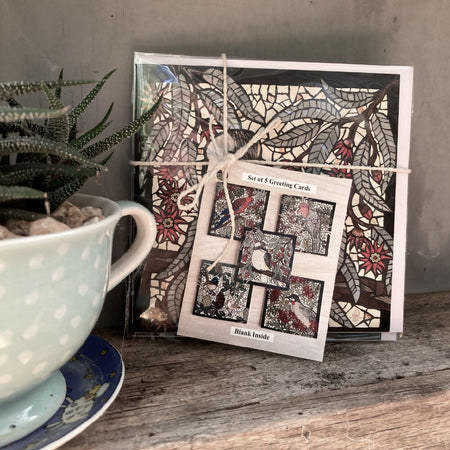 Mosaic Greeting Cards - Set of 5 - Free Shipping