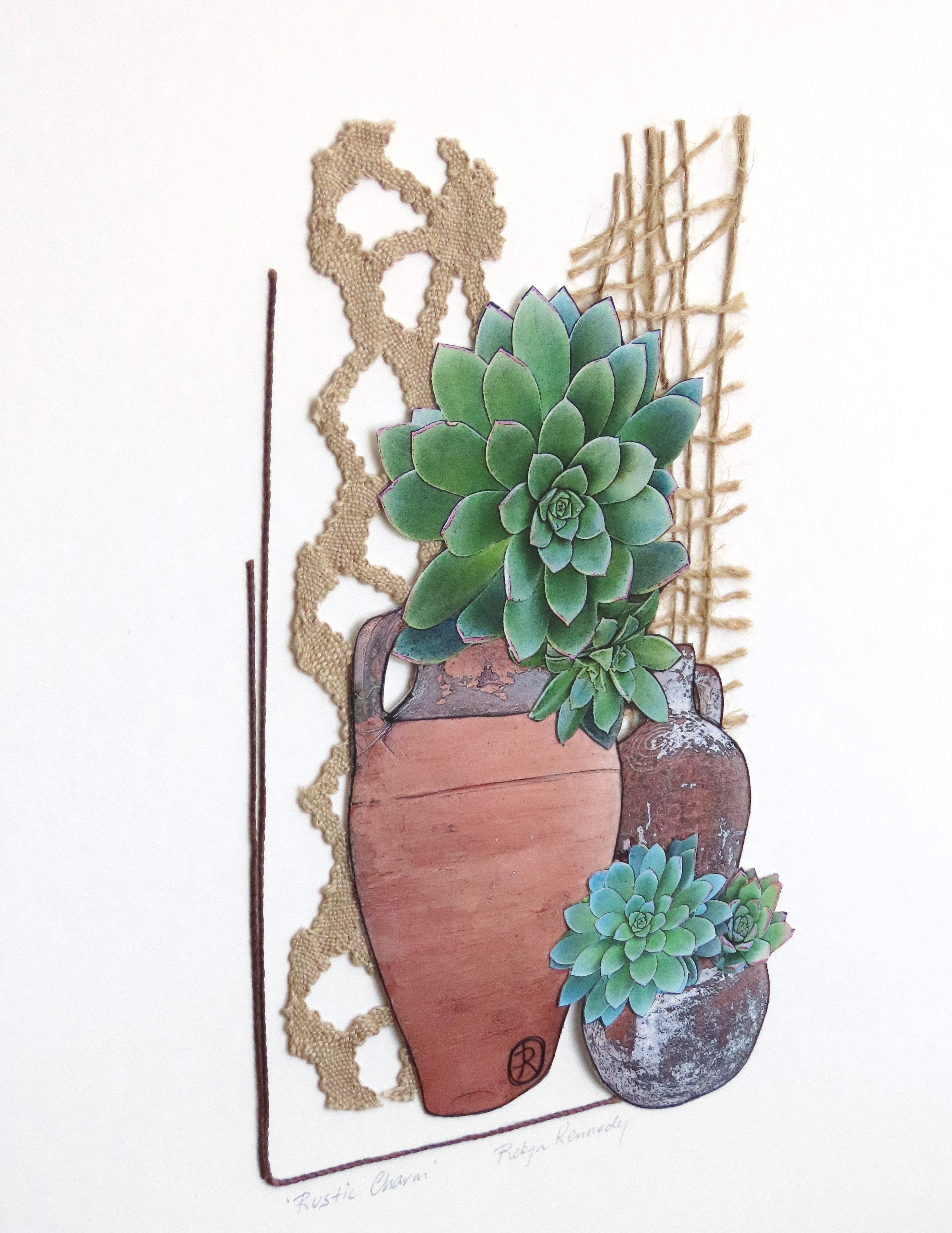 Rustic Charm - Succulents Pots - Original