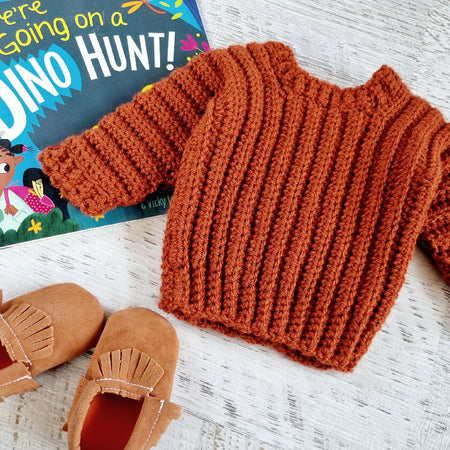 Baby Jumper | Newborn | Copper | Crocheted | Sweater