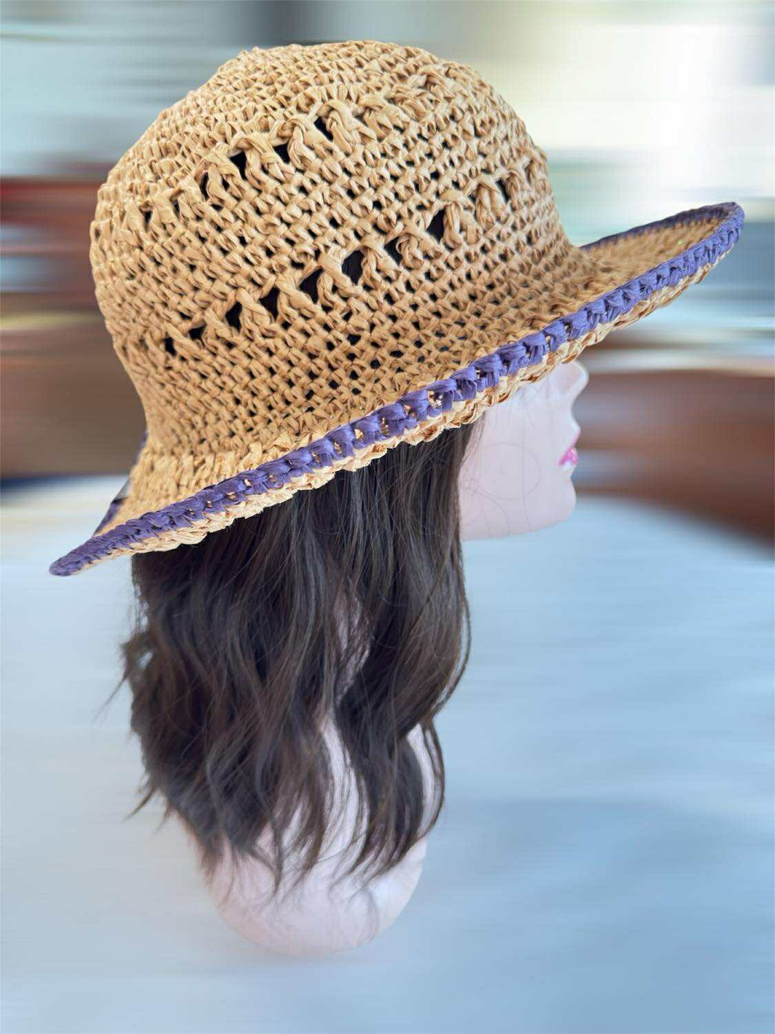 Handmade crochet Raffia Summer Hat